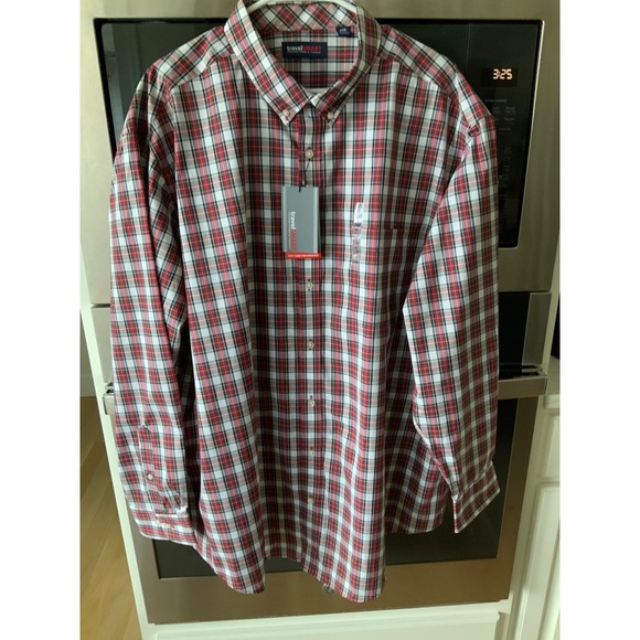 Roundtree & Yorke Other - Roundtree & Yorke Travel Smart btton down shirt 2XB re black white plaid